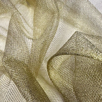 Сетка неэластичная декоративная ZTMM001 (Золотой, light gold, 16-0836)