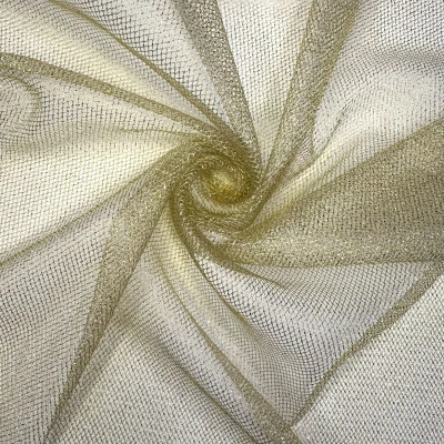 Сетка неэластичная декоративная ZTMM001 (Золотой, light gold, 16-0836)