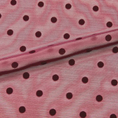 Сетка эластичная в мушку f003 flock dots 5 mm (Бордовый, WDT23101131B, 19-1617)