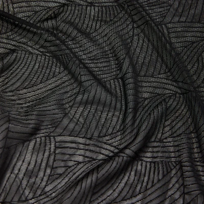 Сетка эластичная фактурная 235107/80/120 (Черный, LJ24583F, 19-4007)