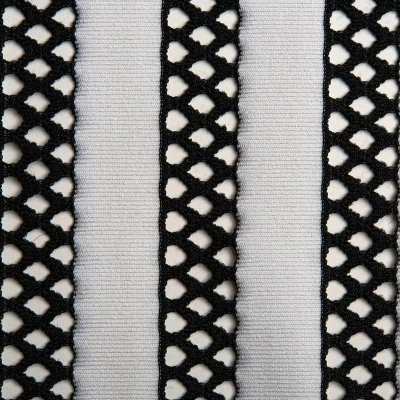 Трикотаж Синтетический A2011 (Белый, 001 white /black, БП)